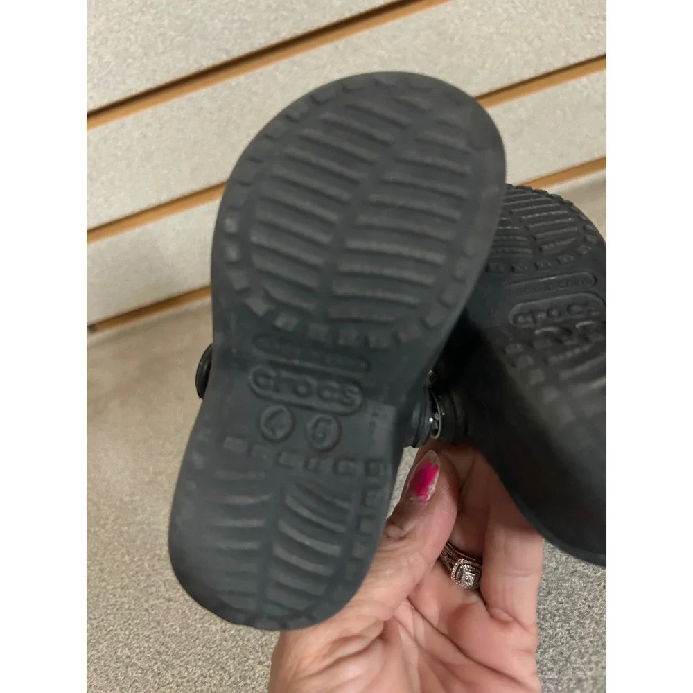 Crocs Classic Clog Toddler Size 4 5 Black Slip On Water Shoes Ventilated Kids
